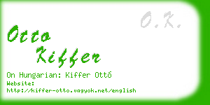 otto kiffer business card