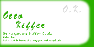 otto kiffer business card